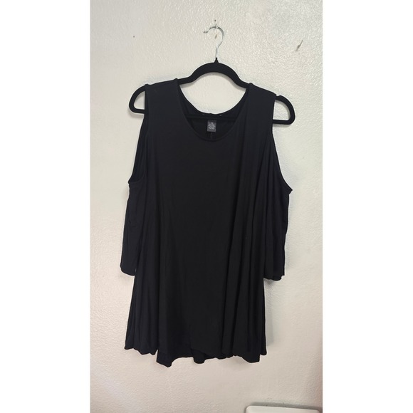Chelsea & Theodore Tops - Chelsea & Theodore Cold Shoulder Top Women 2X Black New With Tags